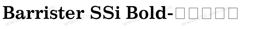 Barrister SSi Bold字体转换